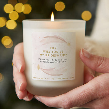 Bridesmaid Proposal Idea Star Candle - Kindred Fires