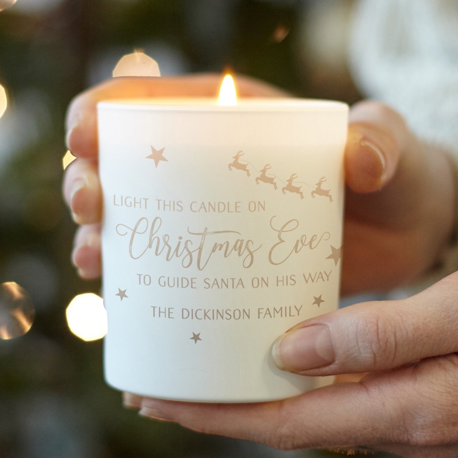 Christmas Eve Decoration Scented Personalised Candle - Kindred Fires