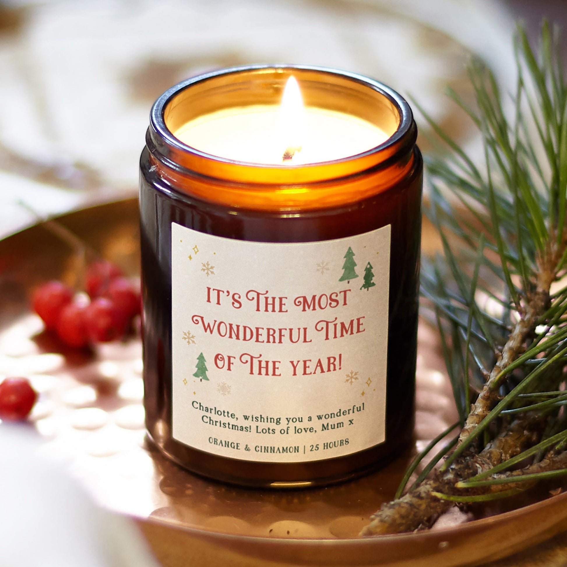 Christmas Gift Candle Most Wonderful Time of the Year - Kindred Fires