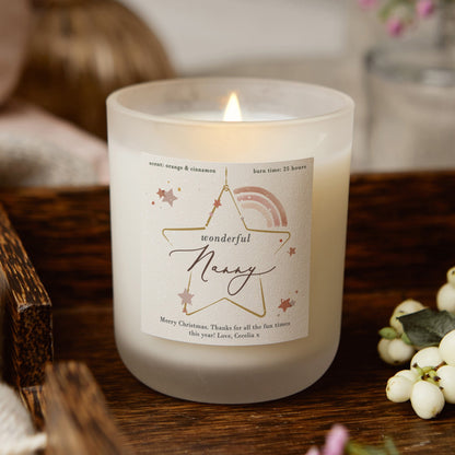 Christmas Gift for Nanny Star Candle - Kindred Fires