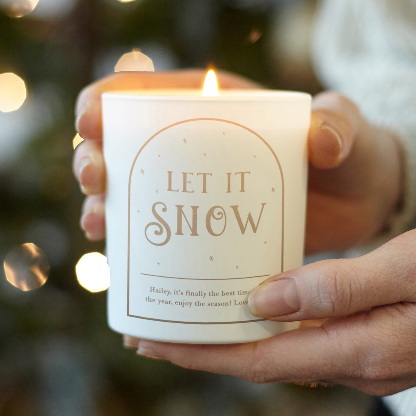 Christmas Gift Let it Snow Scented Soy Candle - Kindred Fires