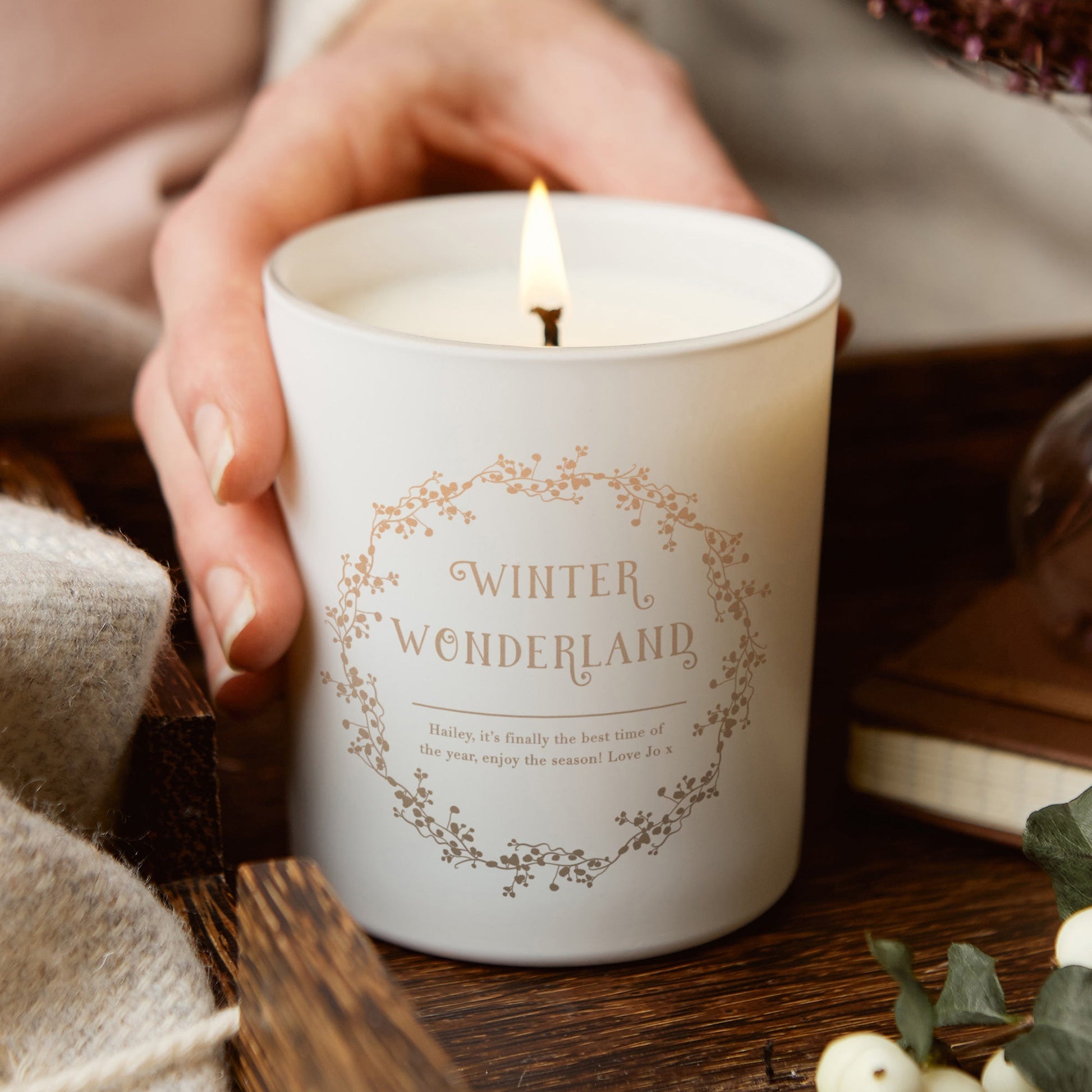 Christmas Gift Winter Wonderland Scented Soy Candle - Kindred Fires