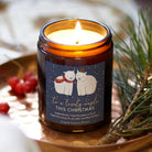 Couple's Christmas Gift Personalised Candle Polar Bears - Kindred Fires