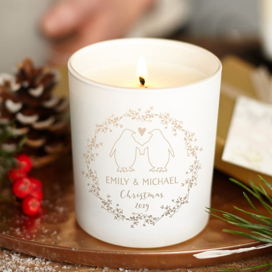 Couple's Christmas Gift Personalised Candle - Kindred Fires