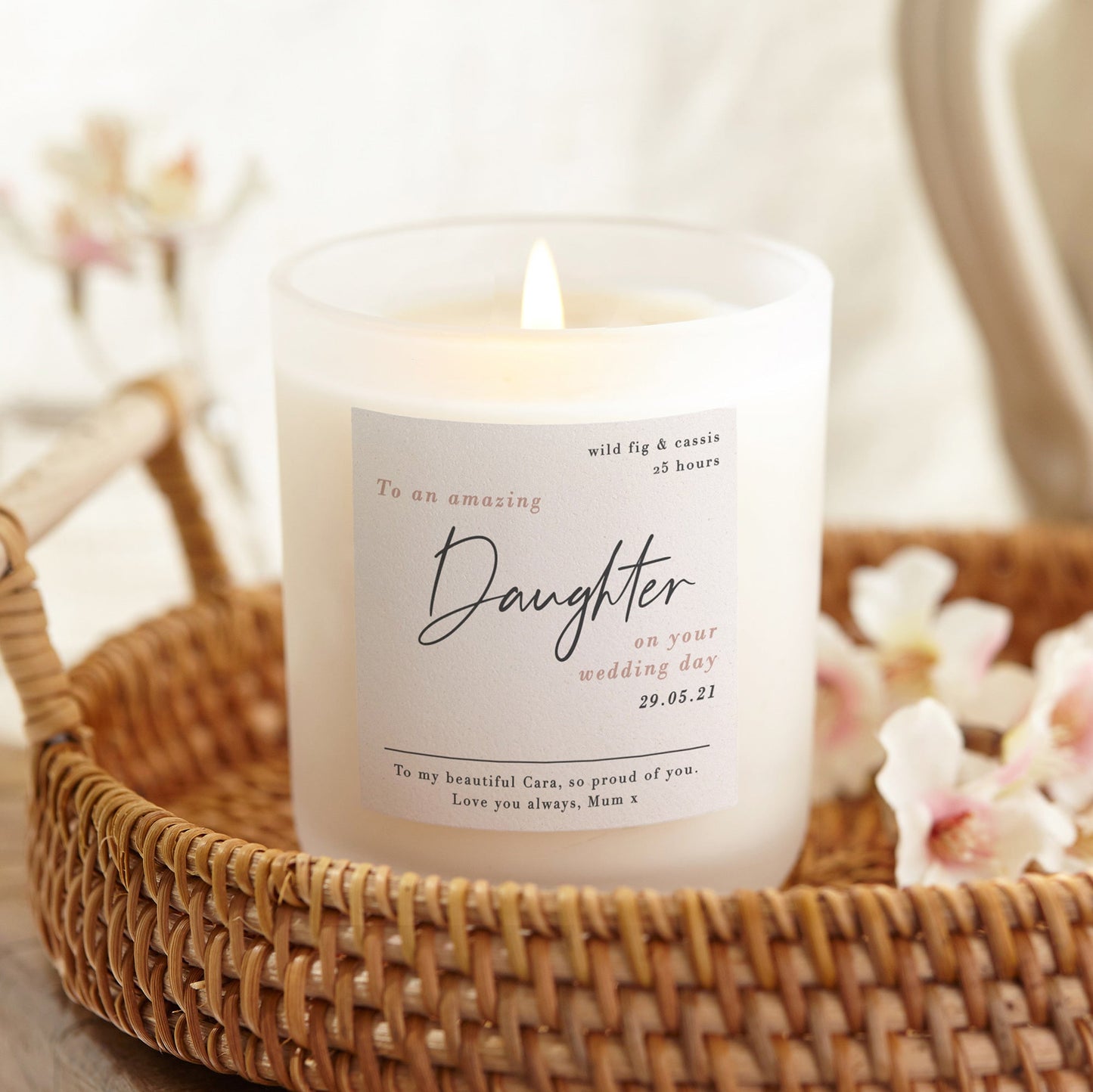 Daughter Wedding Gift Scented Candle - Kindred Fires