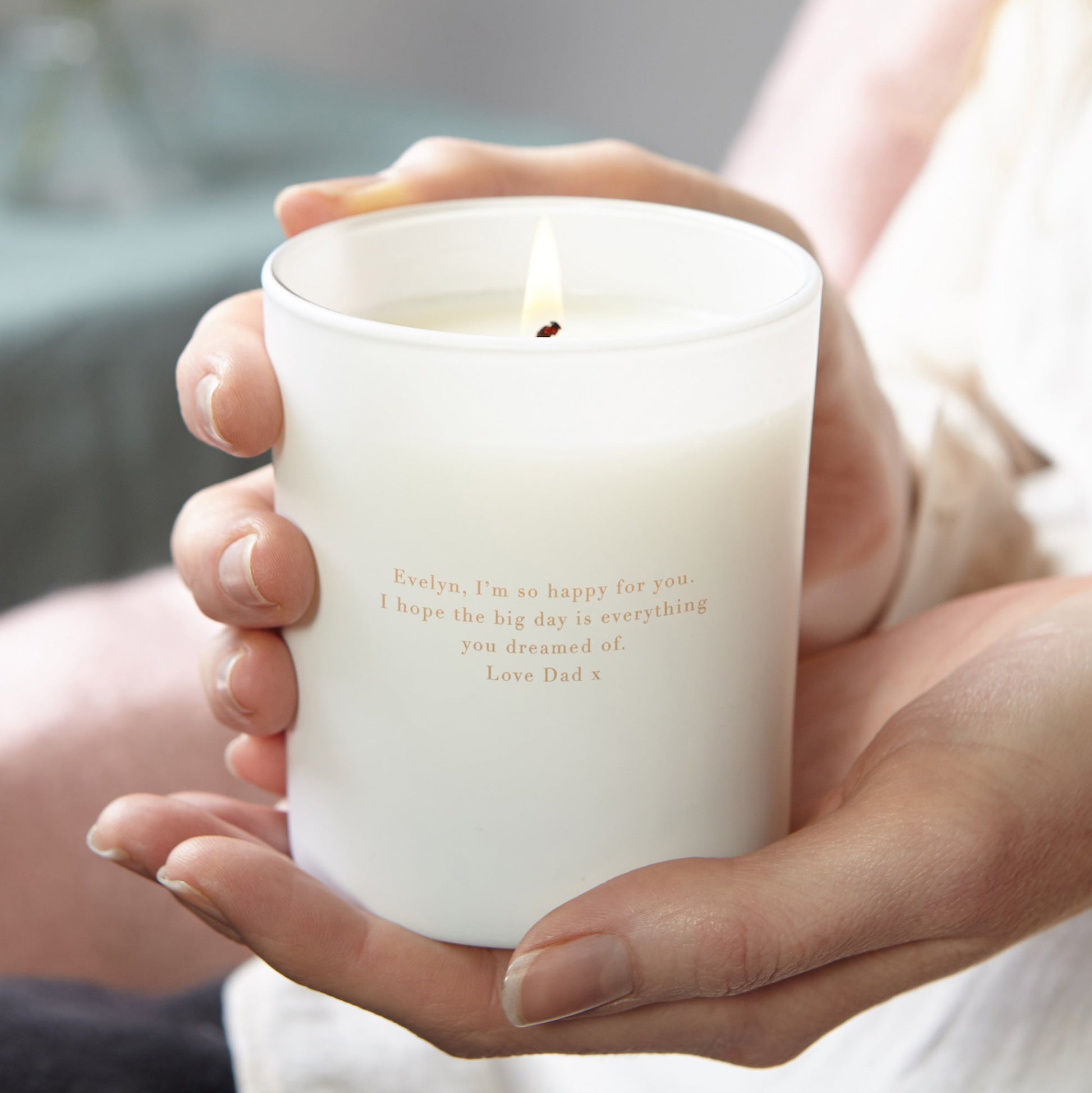 Daughter Wedding Gift White Candle - Kindred Fires