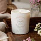 Daughter Wedding Gift White Candle - Kindred Fires