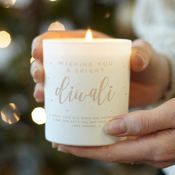 Diwali Glow Through Personalised Candle - Kindred Fires