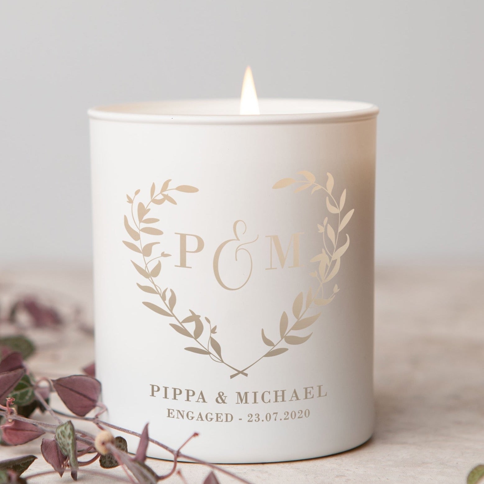 Engagement Gift Botanical Candle - Kindred Fires