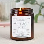 Engagement Gift for Couple Personalised Candle - Kindred Fires