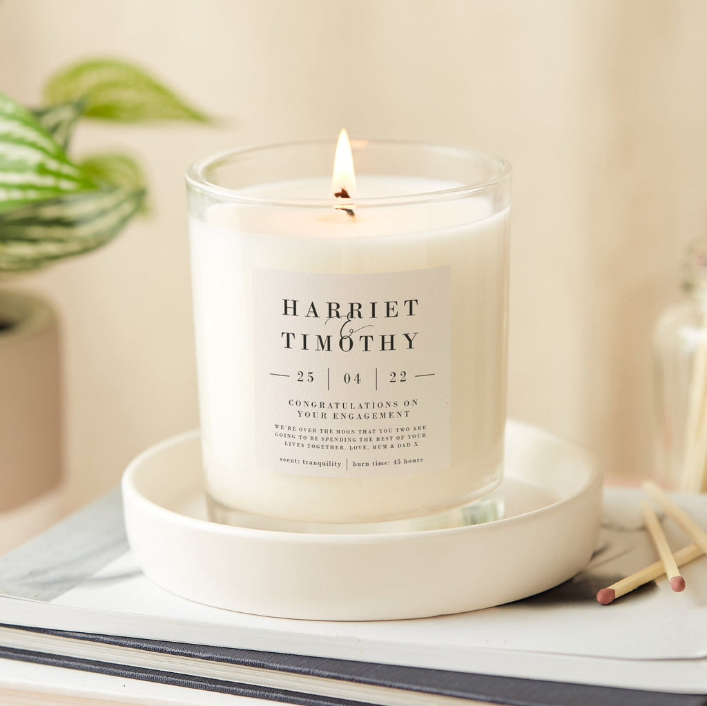 Engagement Gift Personalised Engagement Gift Luxury Scented Candle