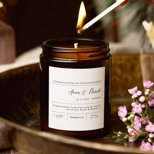 Engagement Gift Scented Apothecary Candle - Kindred Fires