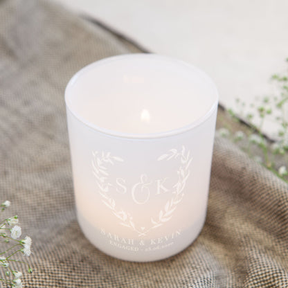 Engagement Gift Tea Light Holder and Candles Botanical - Kindred Fires