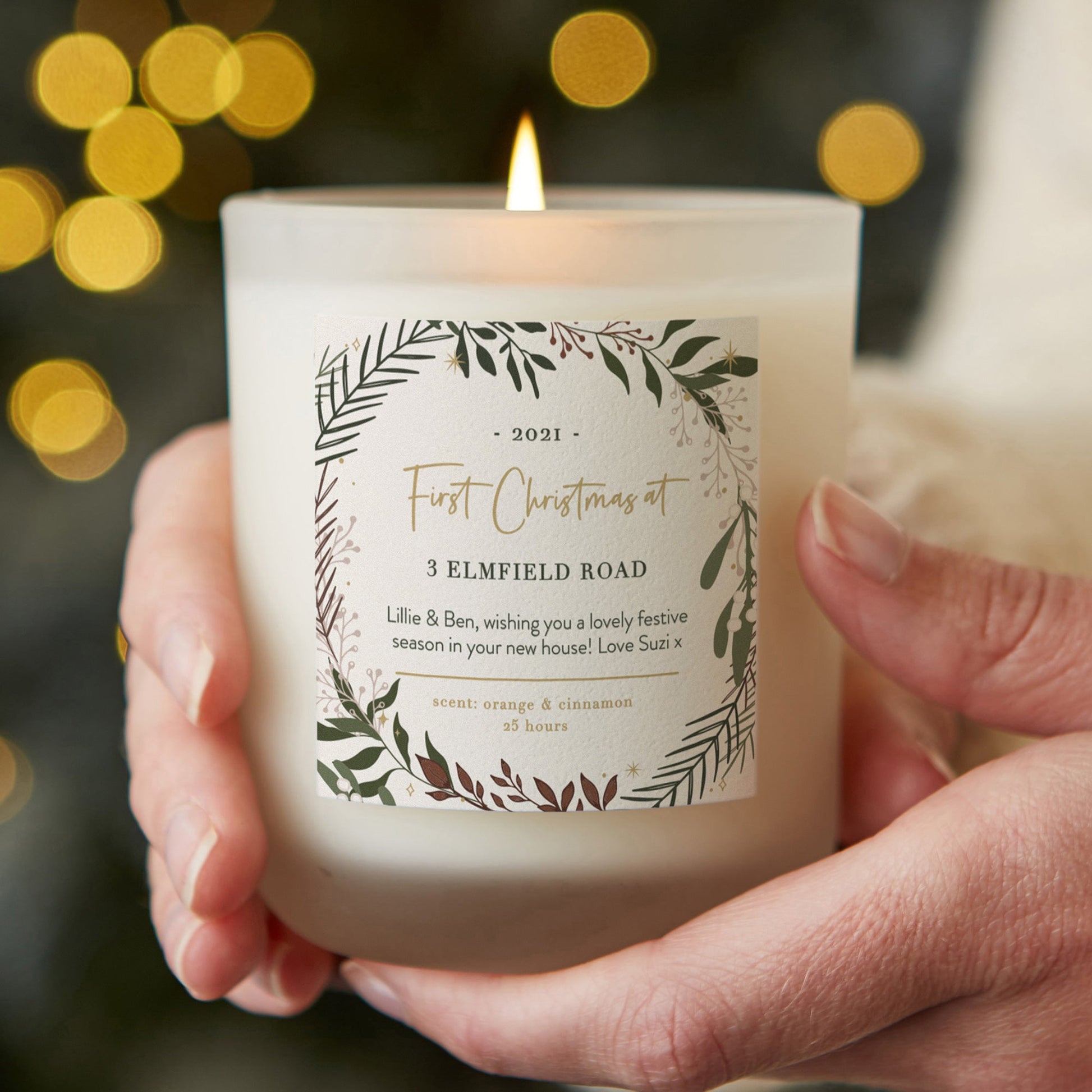 First Christmas in New Home Gift Christmas Candle - Kindred Fires