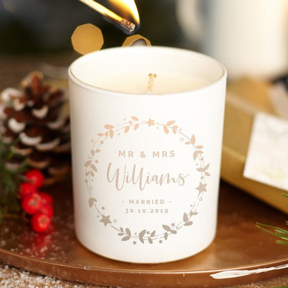 First Married Christmas Candle Keepsake - Kindred Fires