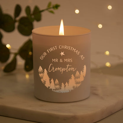 First Married Christmas Personalised Candle - Kindred Fires