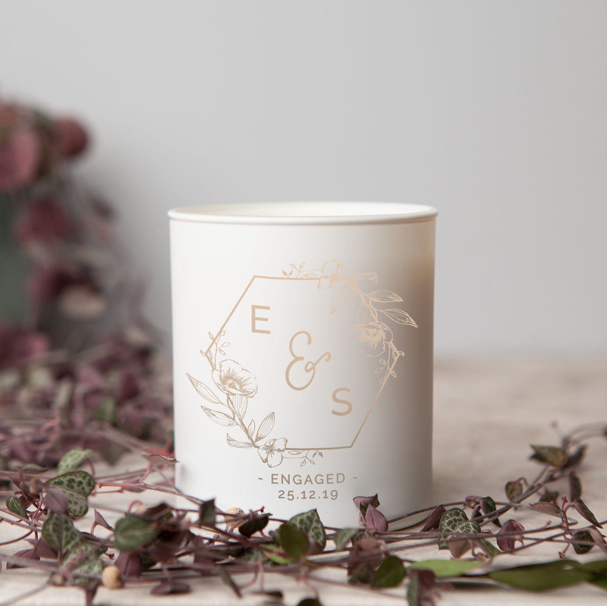 Floral Engagement Gift Candle - Kindred Fires