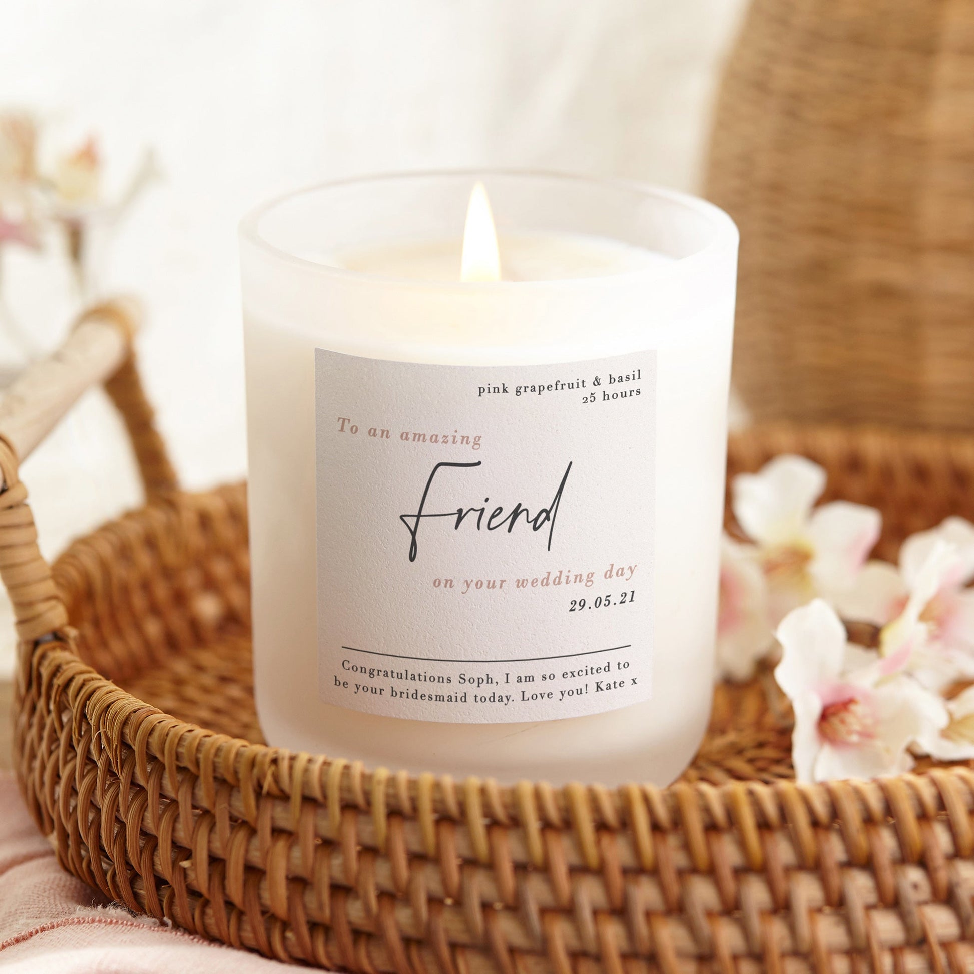 Friend Wedding Gift Scented Candle - Kindred Fires