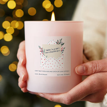 Friendship Letter Candle Personalised Gift for Friend - Kindred Fires