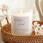 Gift for Friend Muted Script Candle - Kindred Fires