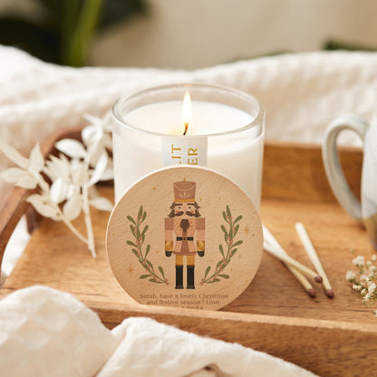 Gift for Friend Nutcracker Christmas Scented Candle with Lid