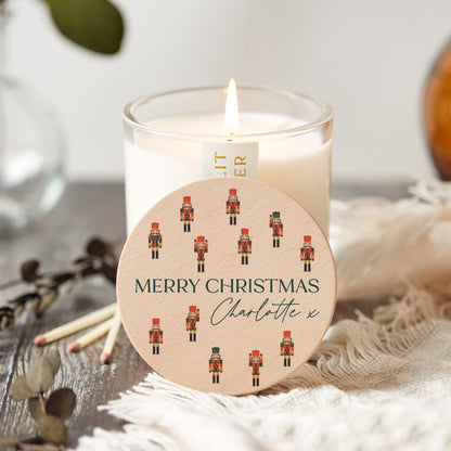 Gift for Friend Nutcracker Motif Christmas Scented Candle with Lid
