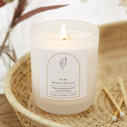 Christmas Gift for Her Personalised Candle Wildflower - Kindred Fires