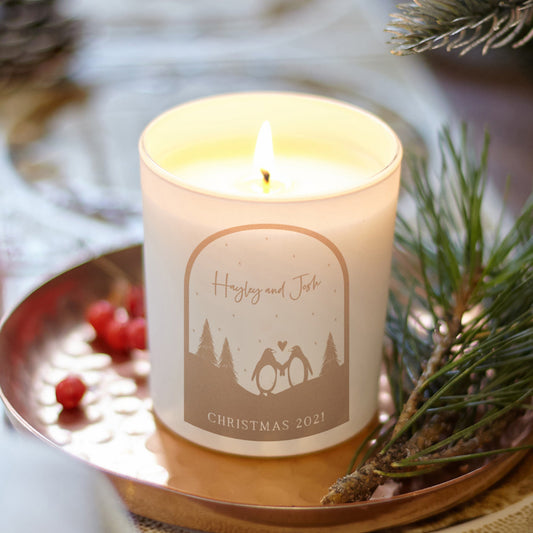 Girlfriend Christmas Gift Personalised Scented Candle - Kindred Fires