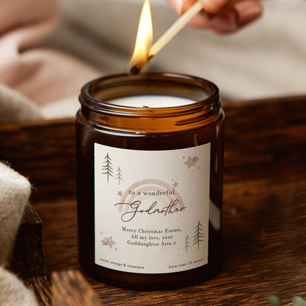 Godmother Christmas Gift Rainbow Candle - Kindred Fires