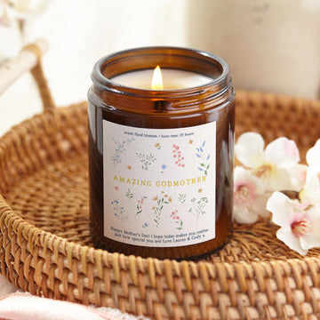 Godmother Gift Mother's Day Floral Candle - Kindred Fires