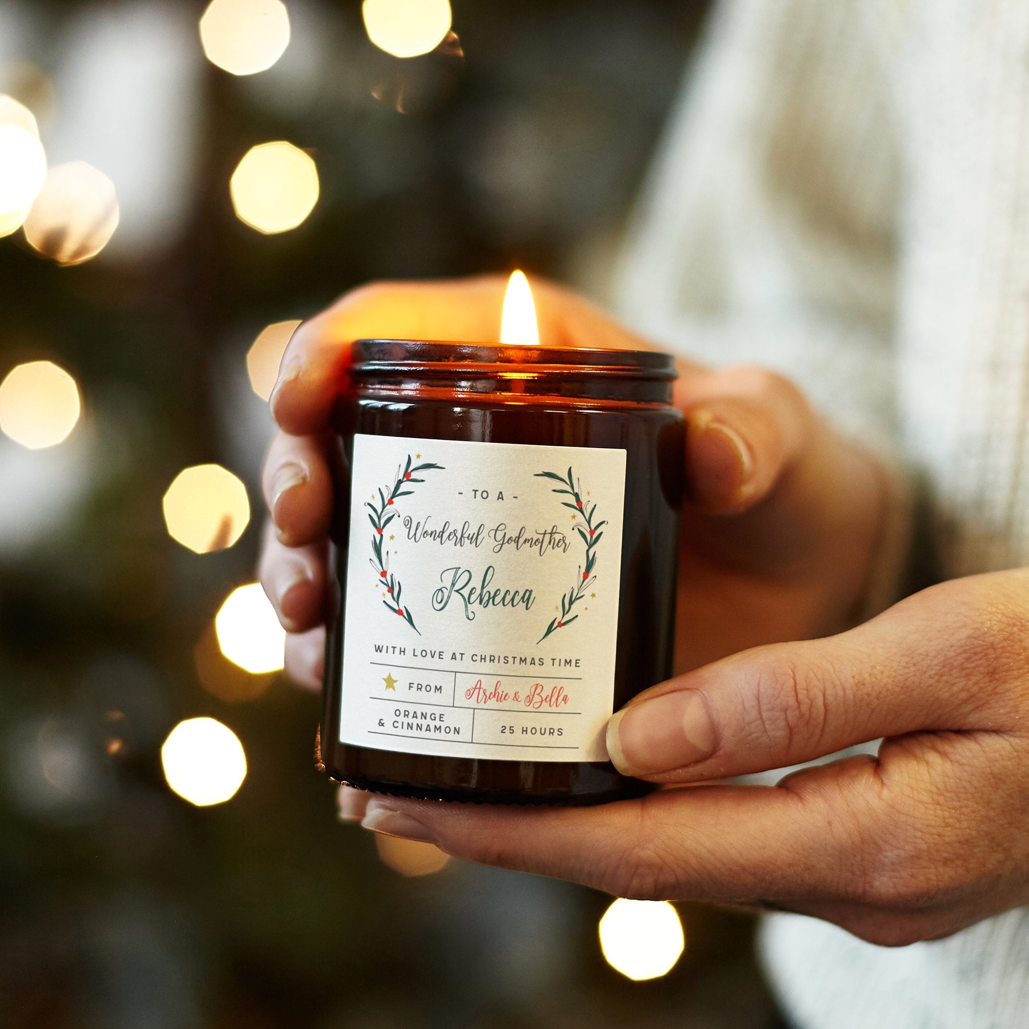 Godmother Goddaughter Christmas Gift Candle - Kindred Fires