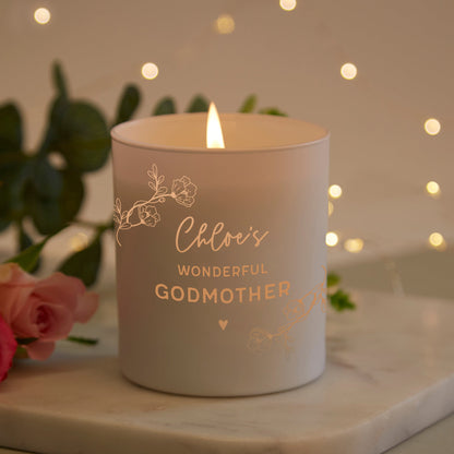 Godmother Thank You Gift Personalised Candle - Kindred Fires