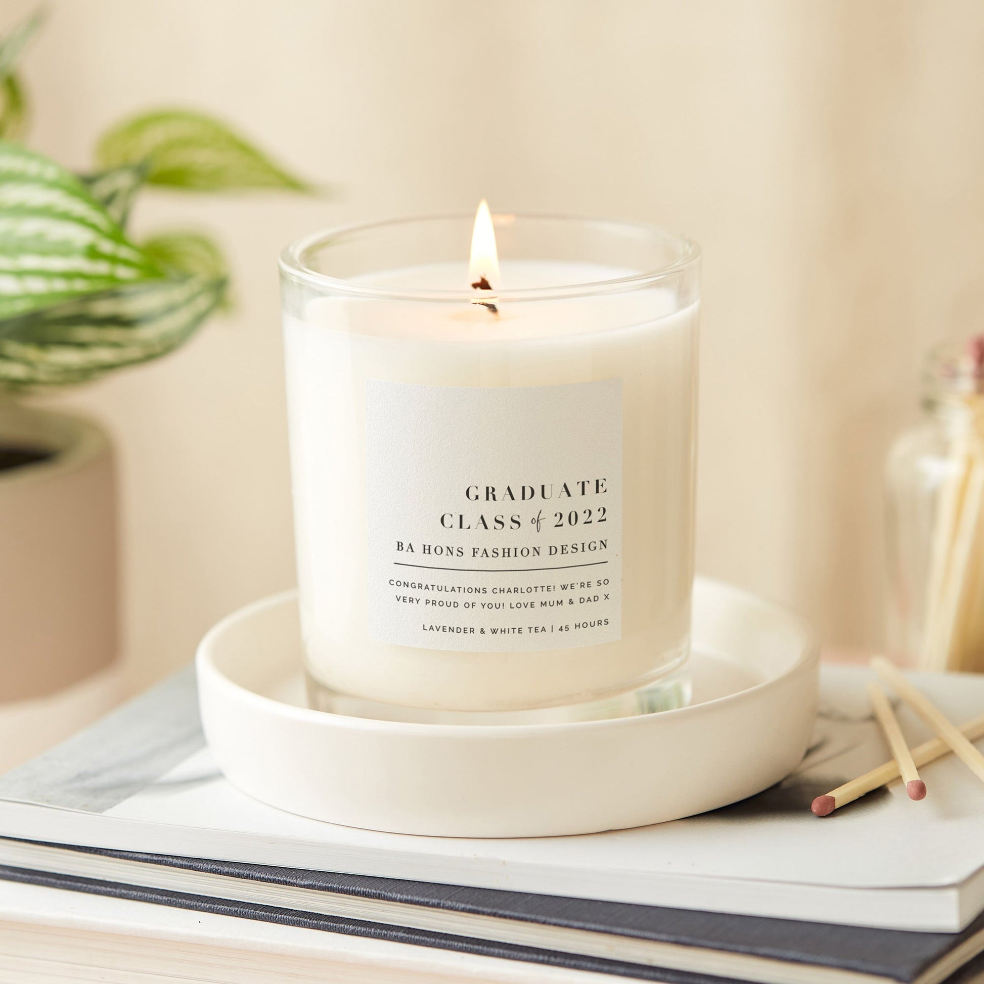 Graduation Gift Minimalist Luxury Scented Candle - Kindred Fires