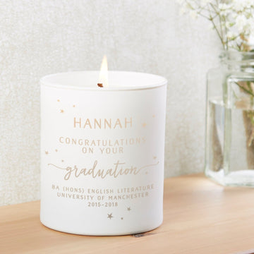 Graduation Gift Personalised Candle - Kindred Fires