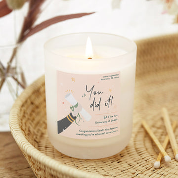 Graduation Gift You Did It Candle - Kindred Fires