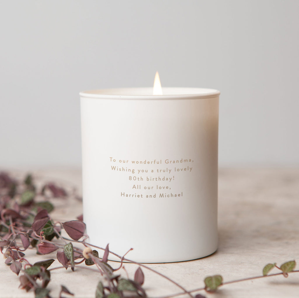Grandma Birthday Gift Floral Candle - Kindred Fires