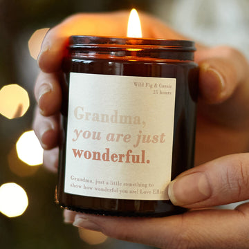 Grandma Christmas Gift You Are Wonderful Candle - Kindred Fires