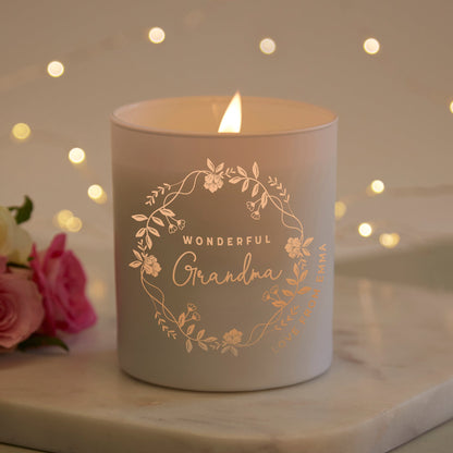 Grandma Mother's Day Gift Personalised Candle - Kindred Fires