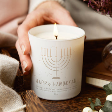 Hanukkah Candle Gift Personalised Menorah - Kindred Fires