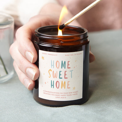 Housewarming Gift Home Sweet Home Candle - Kindred Fires