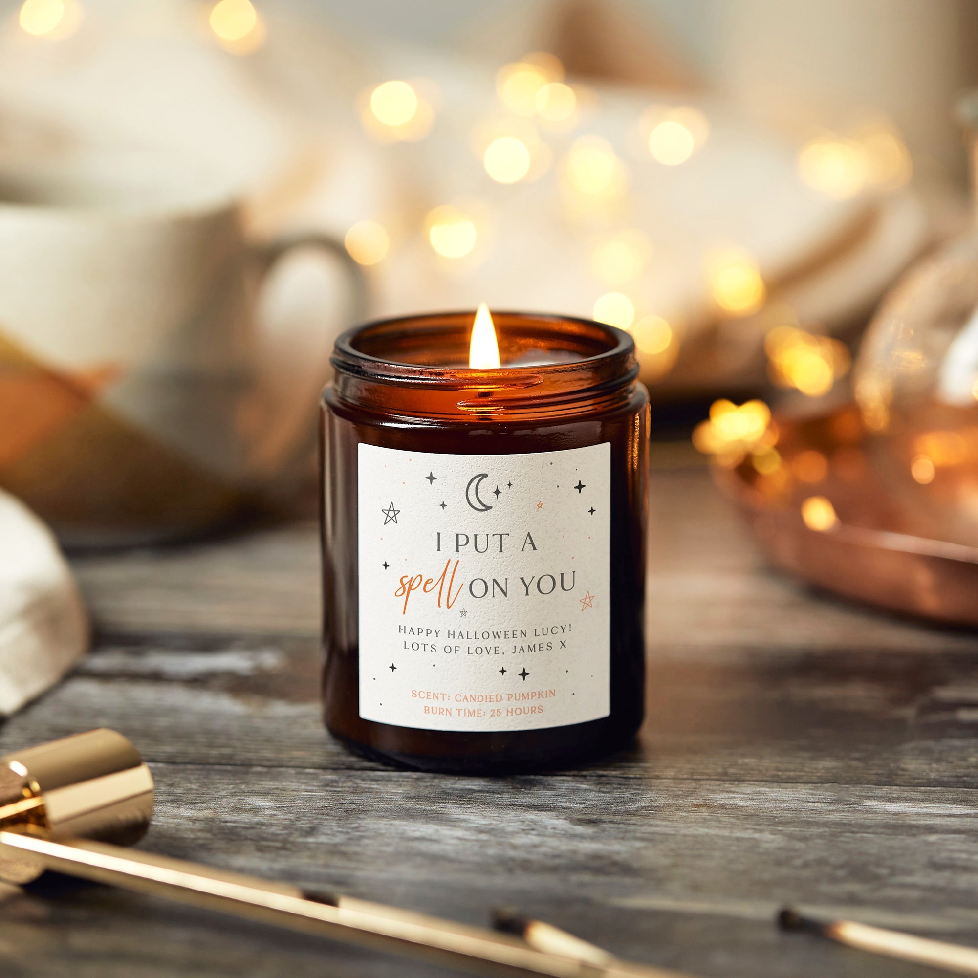 I Put A Spell On You Halloween Decoration Candle - Kindred Fires