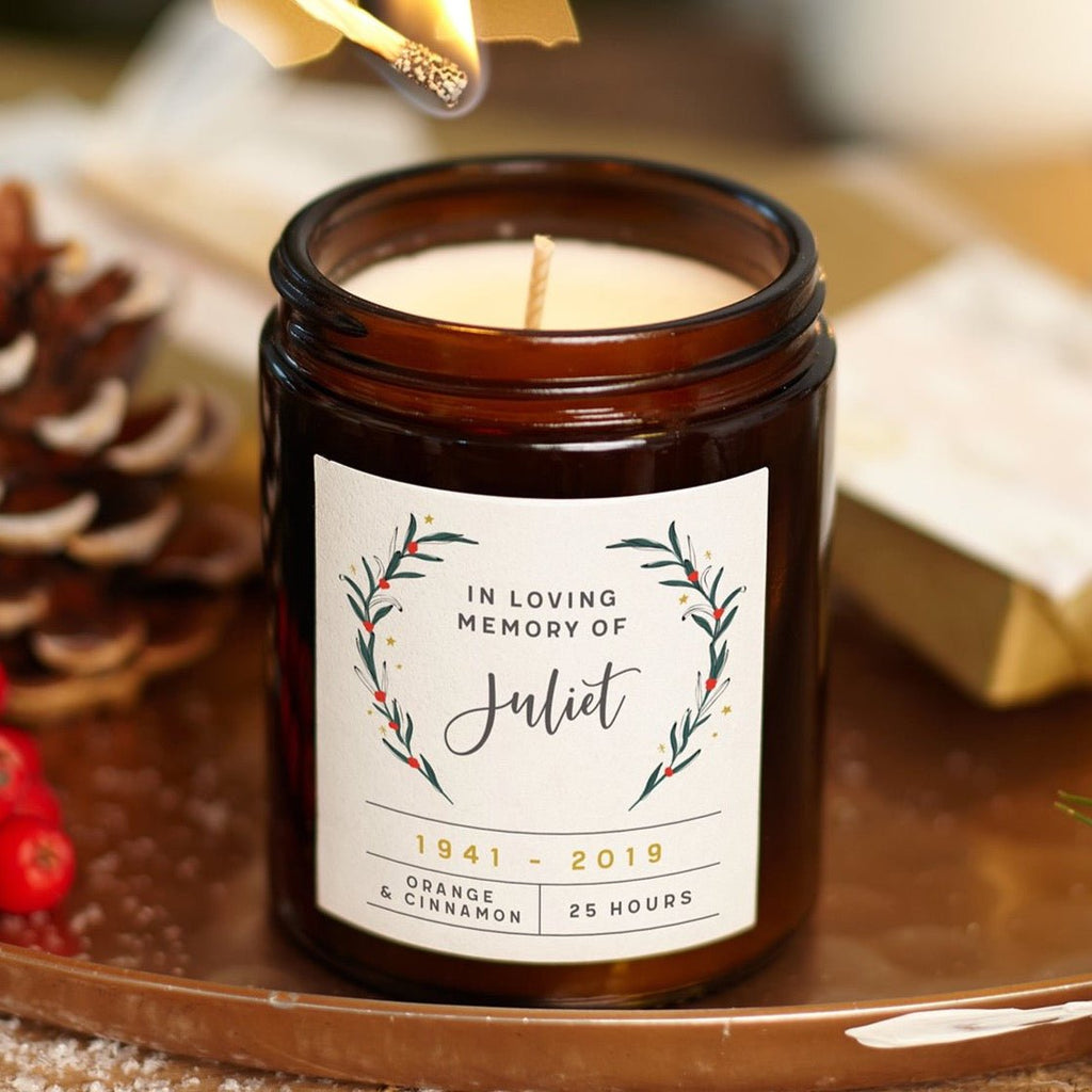 In Loving Memory Remembrance Gift Christmas Candle - Kindred Fires