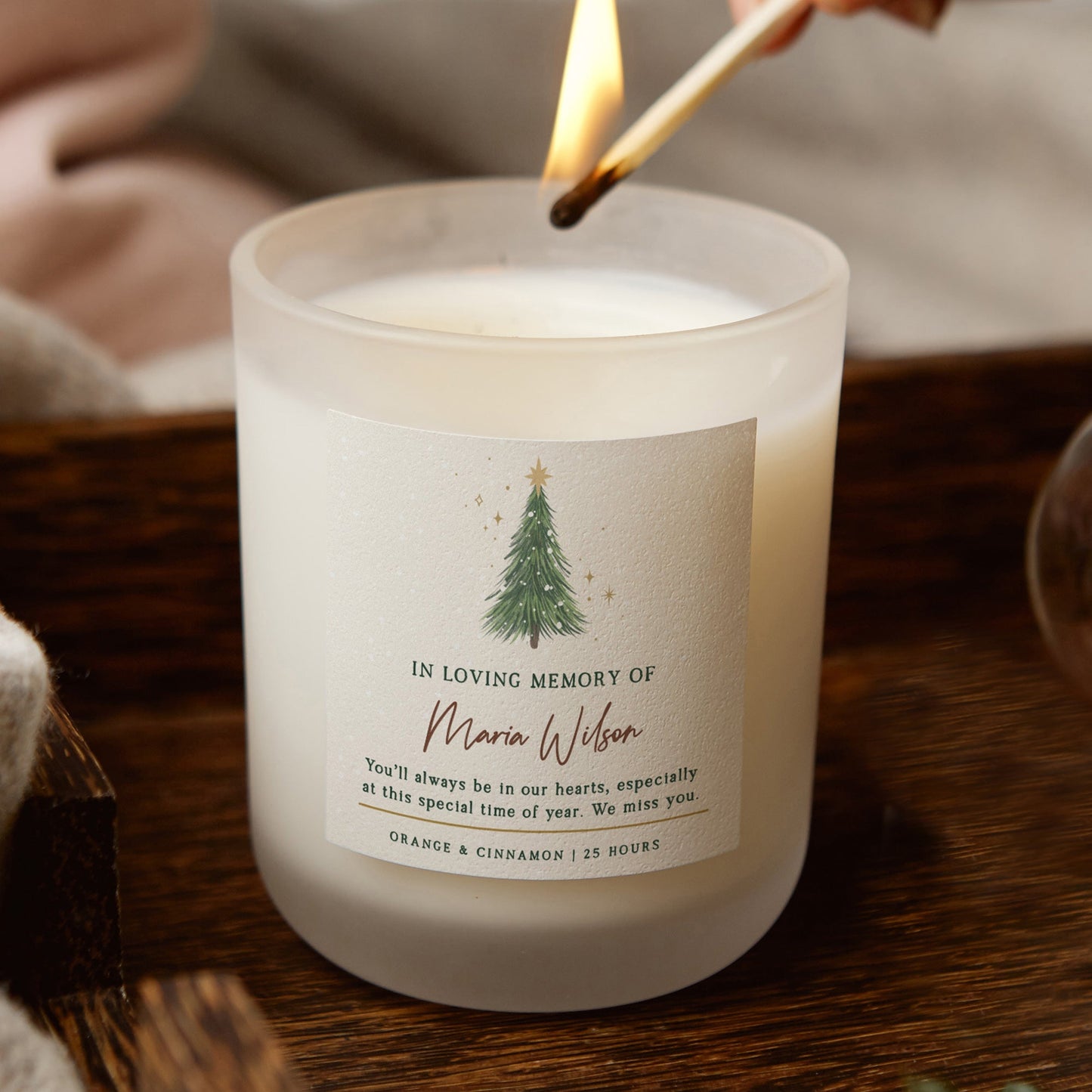 In Memory Gift Christmas Candle Tree - Kindred Fires