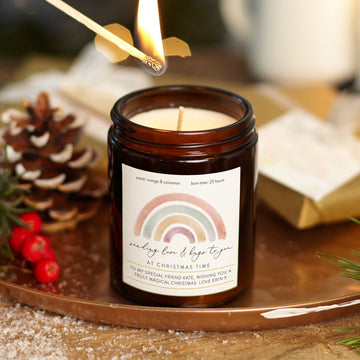 Love and Hugs at Christmas Candle - Kindred Fires