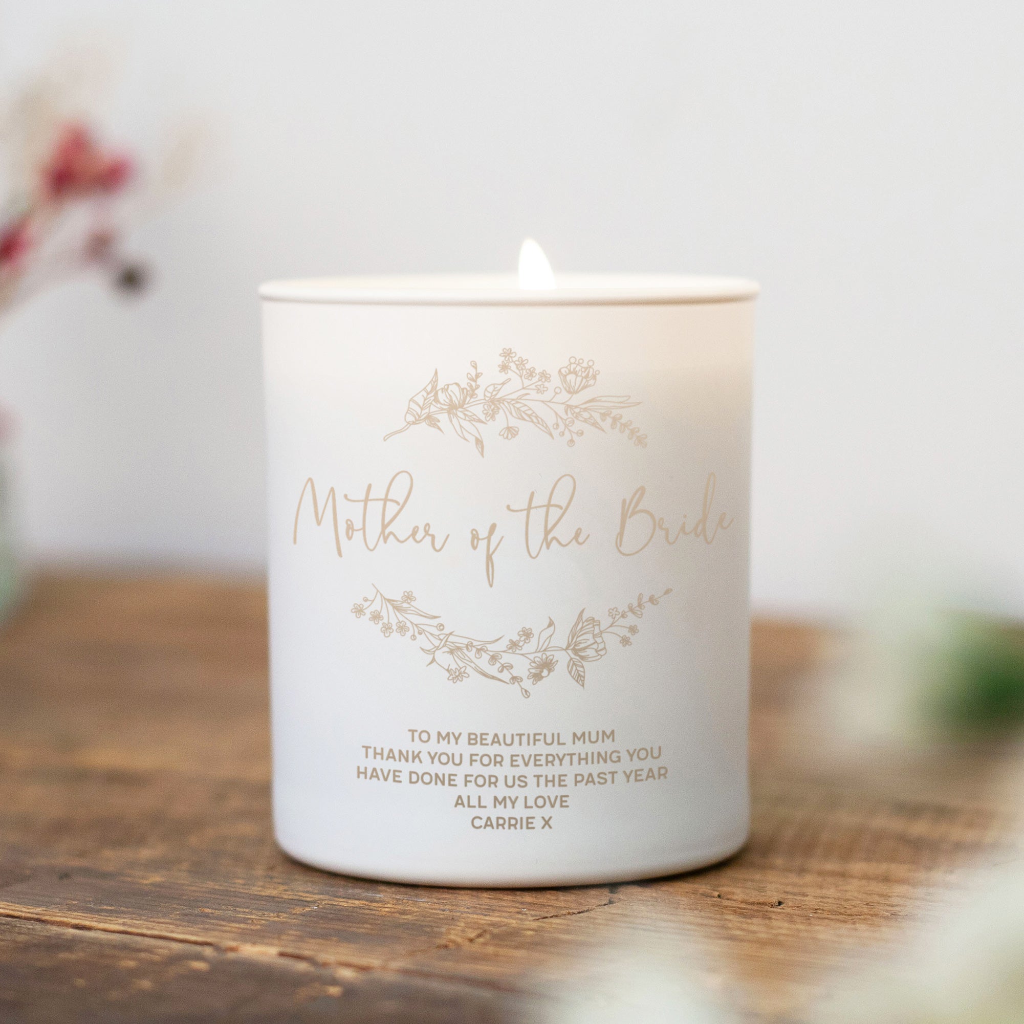 Mother of the Bride Groom Candle Gift - Kindred Fires
