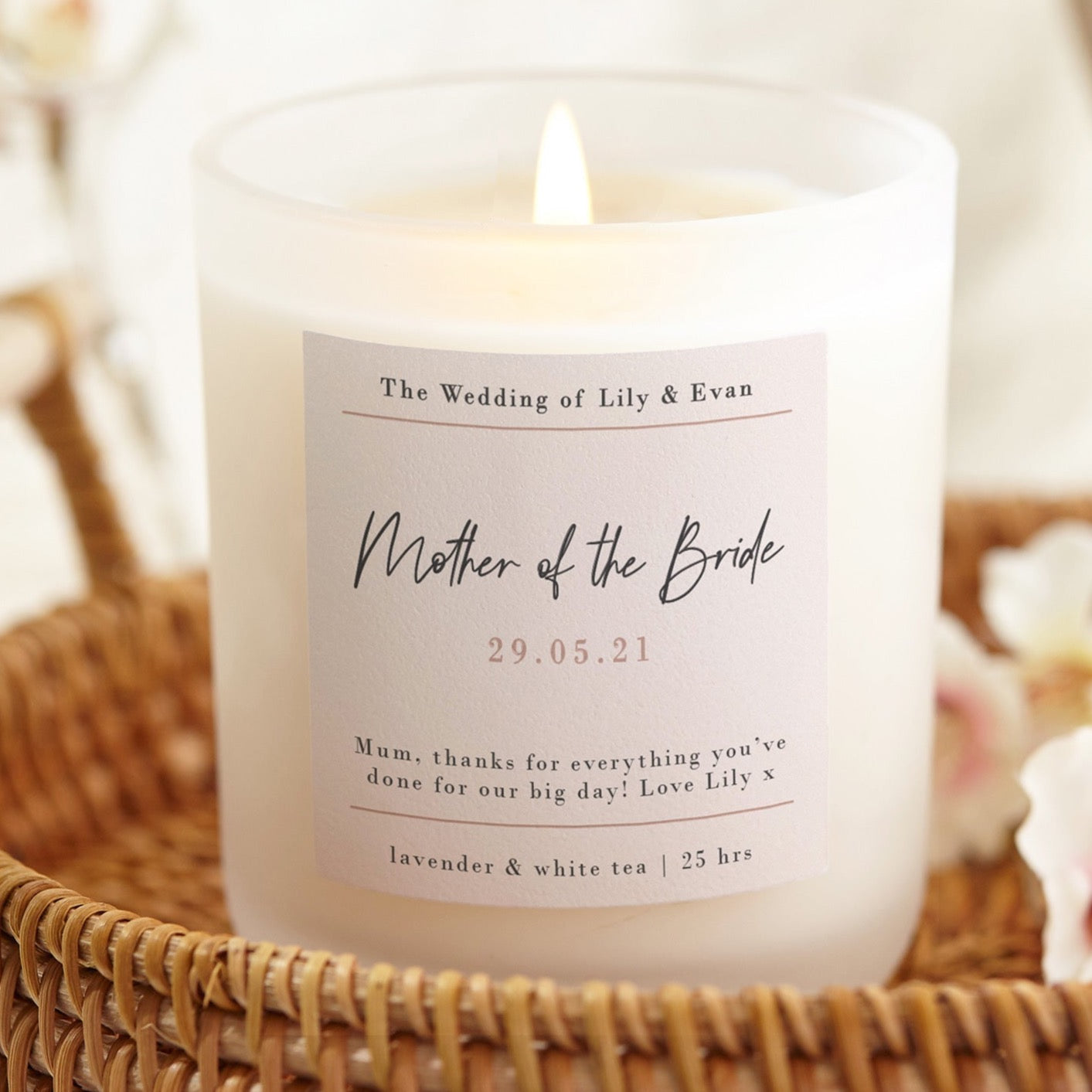 Mother of the Bride Thank You Gift Candle - Kindred Fires