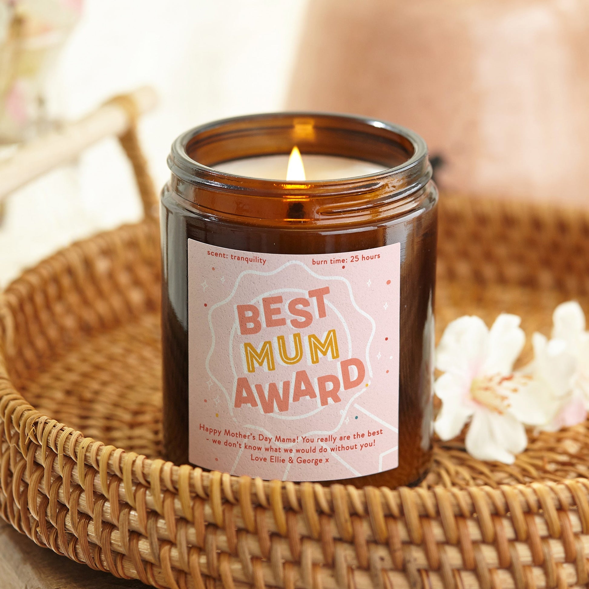 Mother's Day Gift Best Mum Award Candle - Kindred Fires