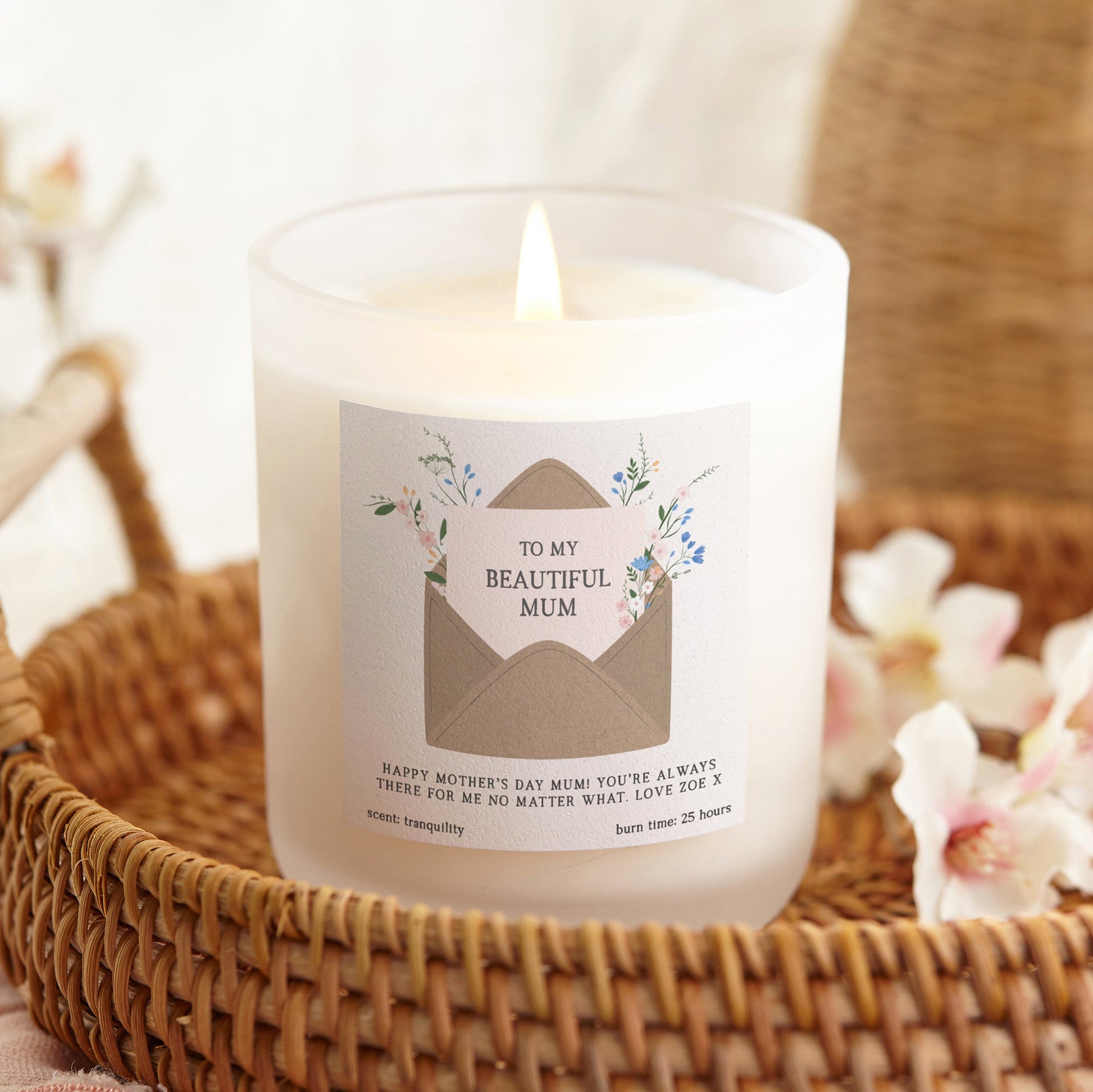 Mother's Day Gift Letter Candle - Kindred Fires
