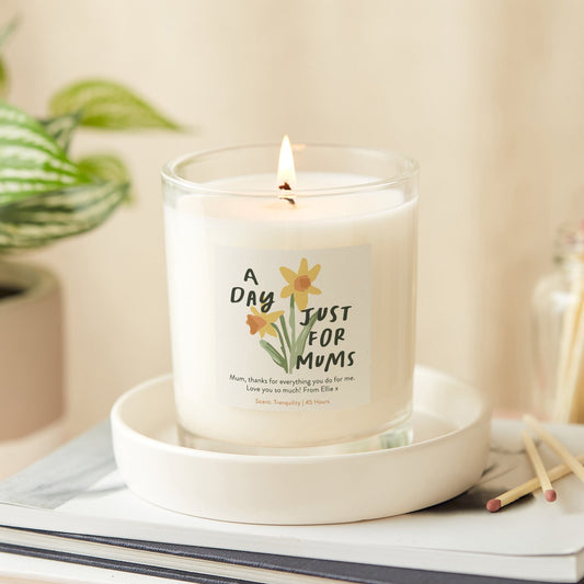 Mother's Day Gift Personalised Luxury Candle Day for Mums - Kindred Fires