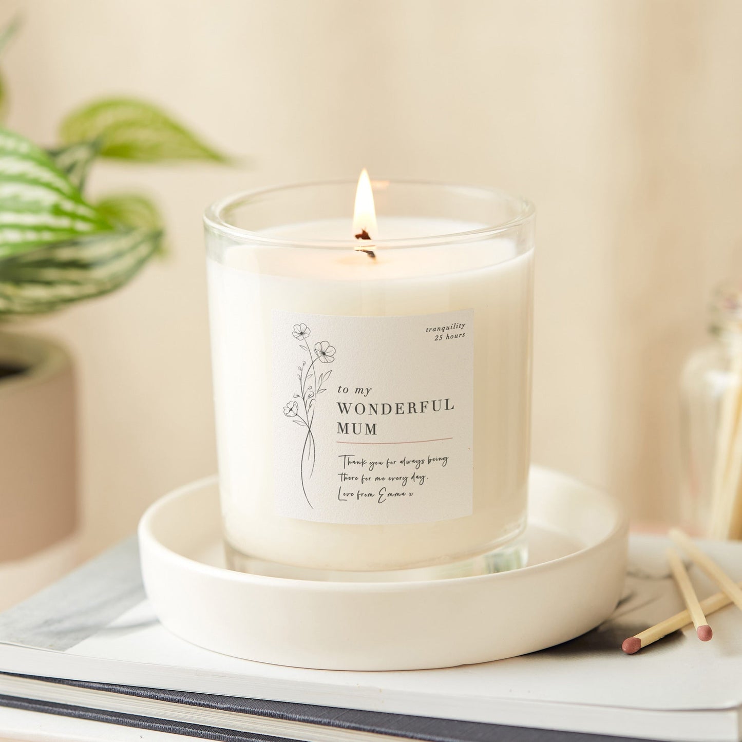 Mother's Day Gift Personalised Luxury Soy Wax Candle - Kindred Fires